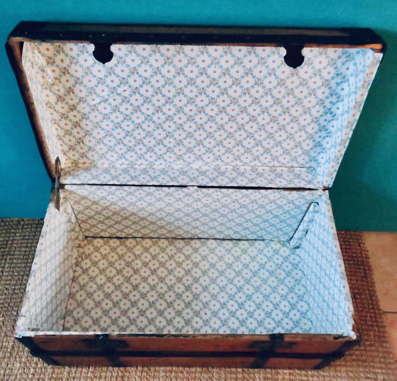 photo for sale Cargo Trunk Or Seat. Wood And Metal, Frane Around 1900.