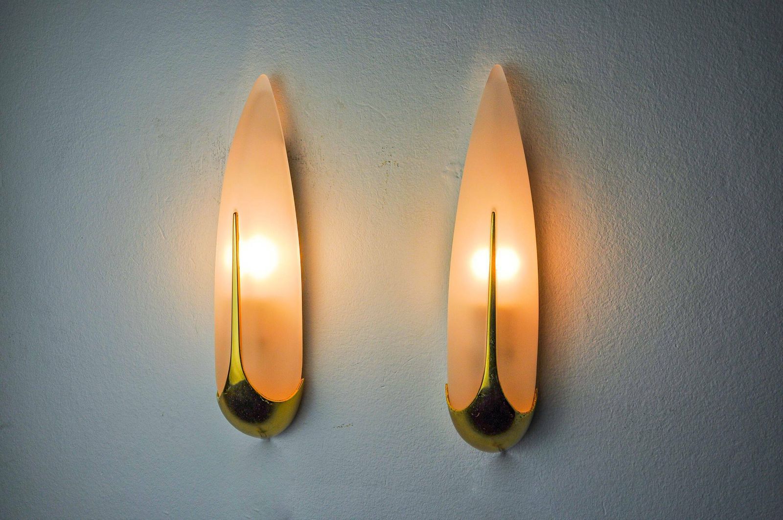 Pair Of Idearte "Ear Of Corn" Wall Lights, Spain, 1980 photo vinterior