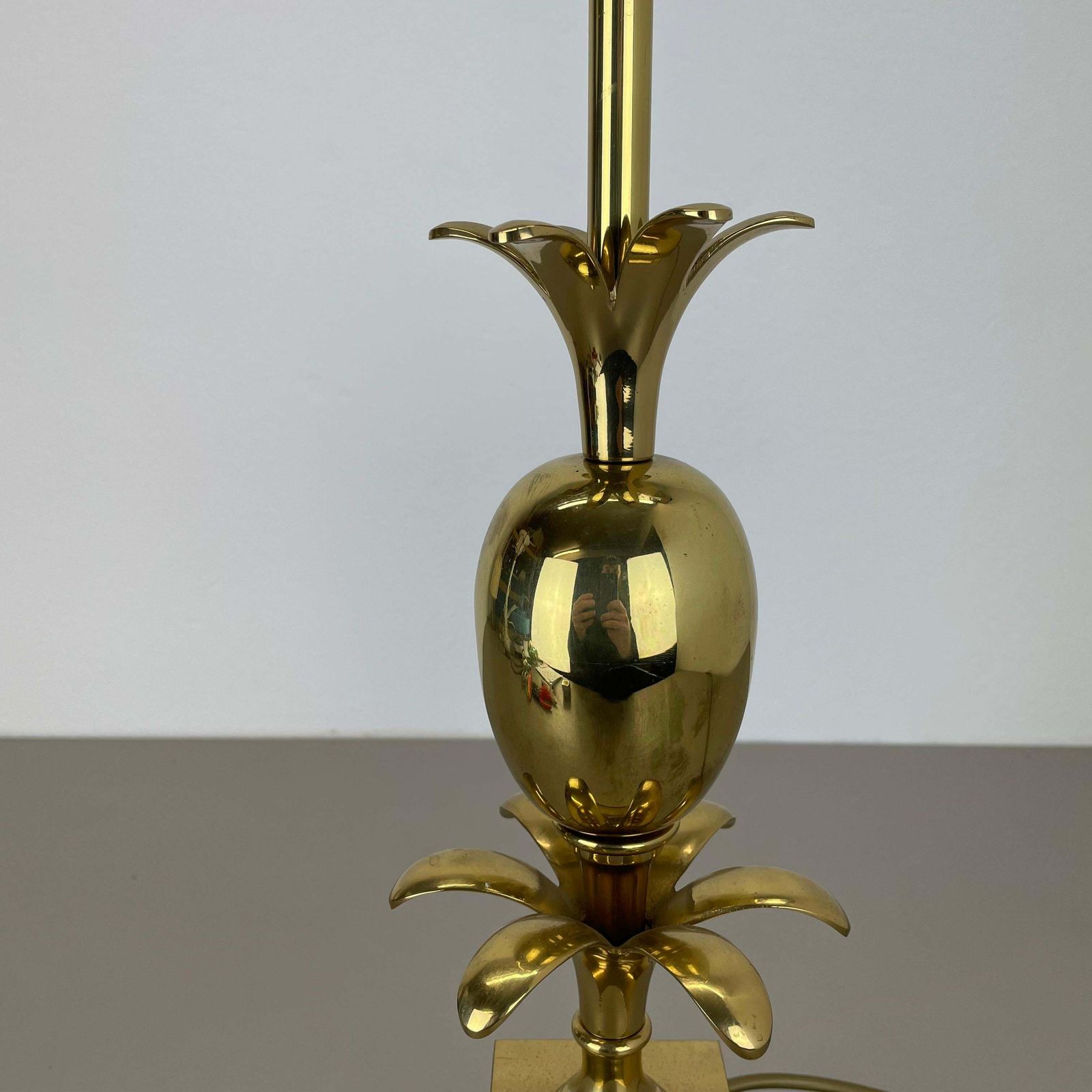 photo buy Large 82cm Brass "Pineapple" Table Light In Maison Charles Style, France 1970s
