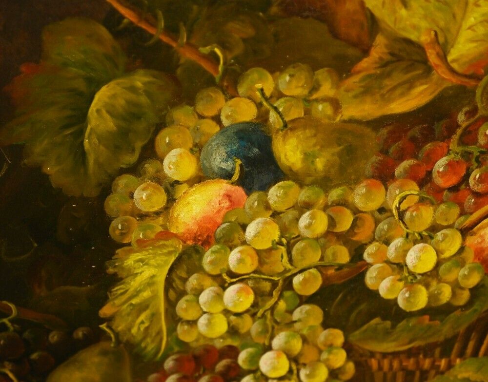 Renaissance Still Life Oil Painting Grape Fruit Italian Art photo furniture