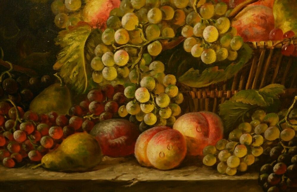 photo furniture Renaissance Still Life Oil Painting Grape Fruit Italian Art
