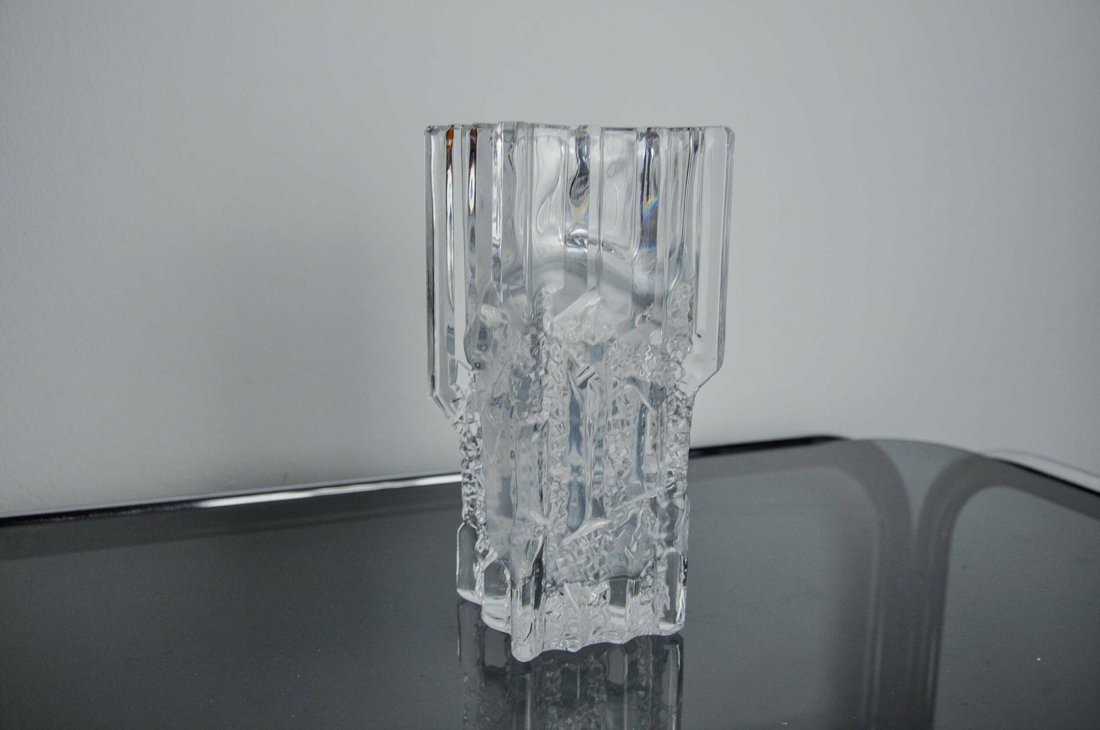 Limburg Vase With Ice Cube Effect In Glass, Germany, 1970 photo vinterior