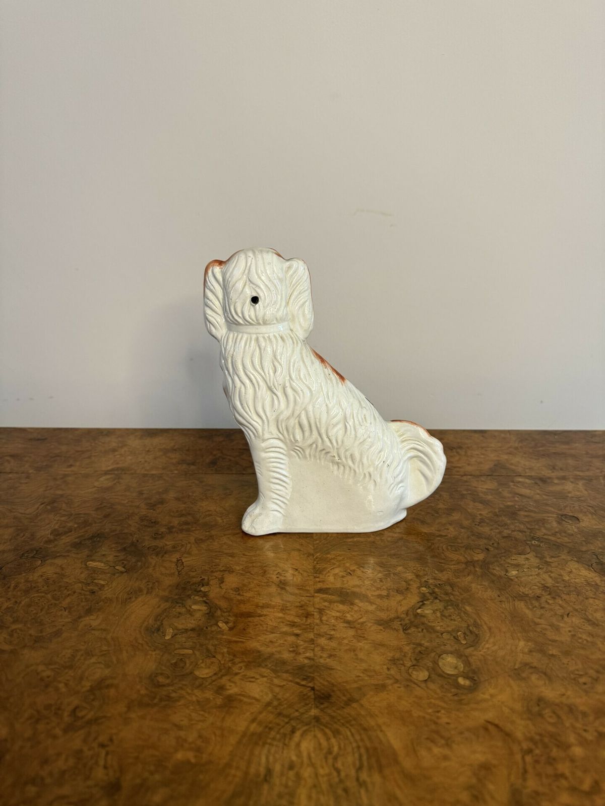 Lovely Victorian Staffordshire Spaniel Seated Dog photo furniture