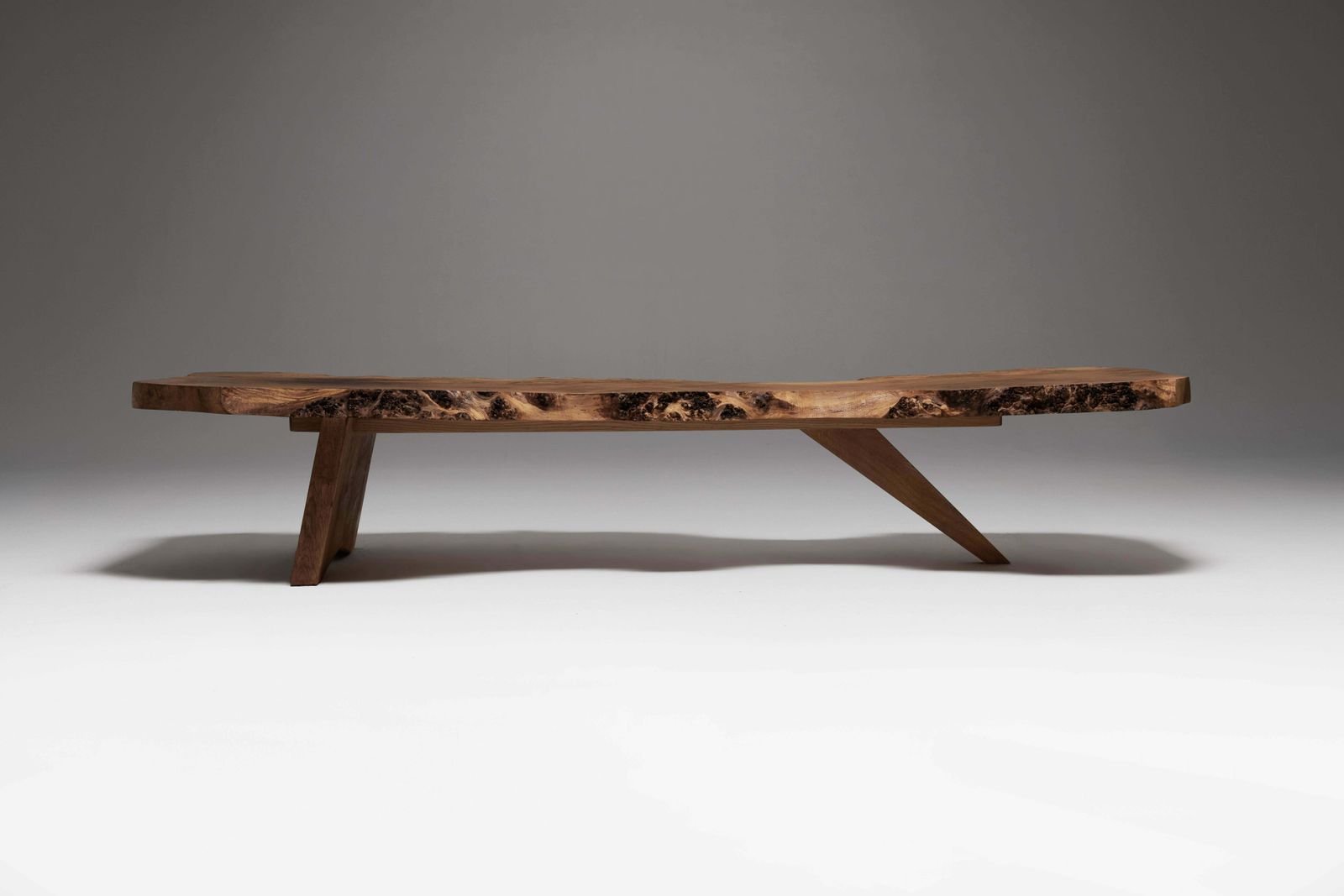 Exceptional And Large Coffee Table, English Oak Burl, 1970s. photo for sale