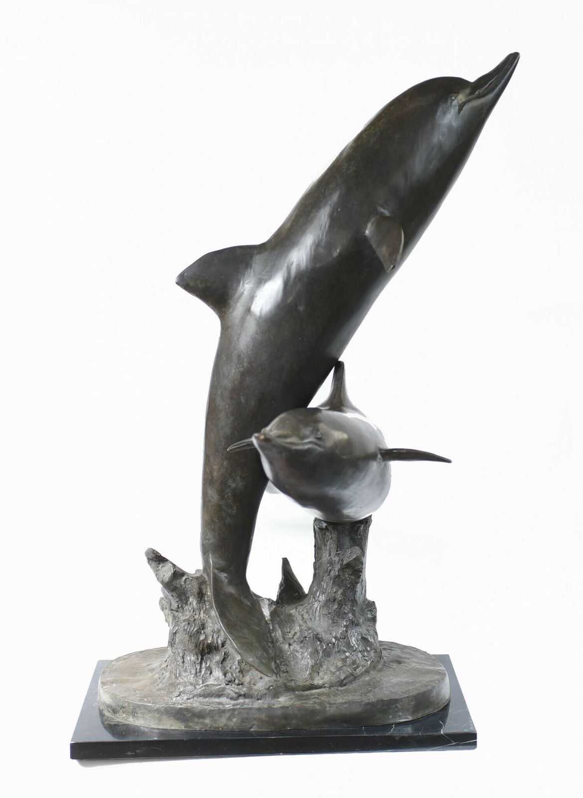 995.0 Bronze Dolphin Statue Garden Porpoise Casting photo