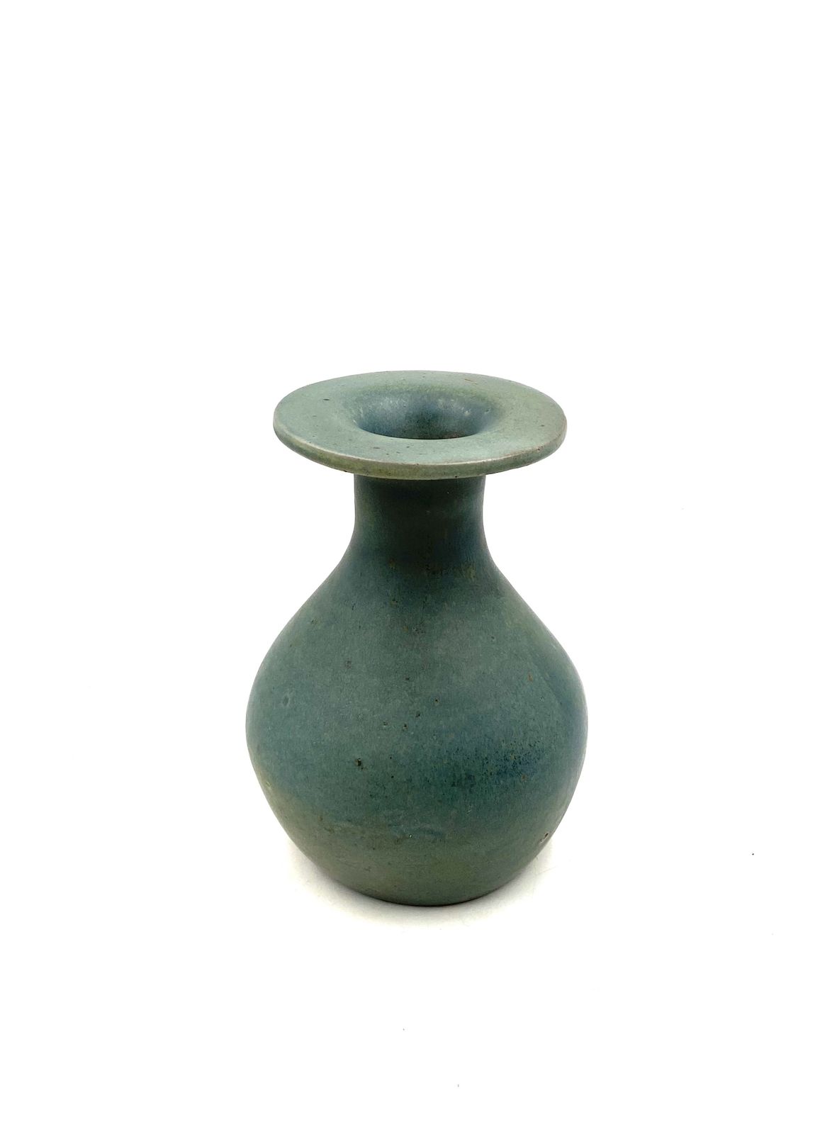 Midcentury Light Blue Ceramic Vase, France 1960s photo buy
