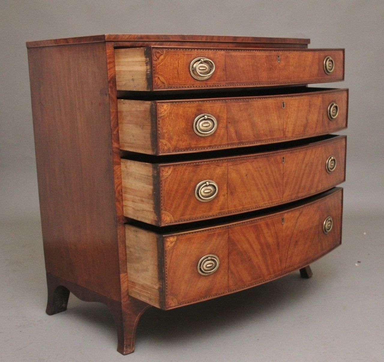 18th Century Inlaid Mahogany Chest photo Furniture