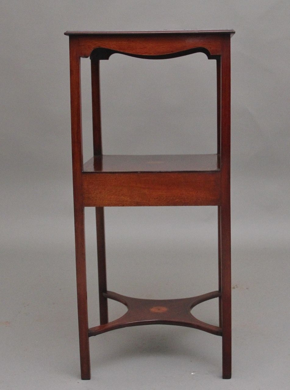19th Century Inlaid Mahogany Bedside Table photo buy