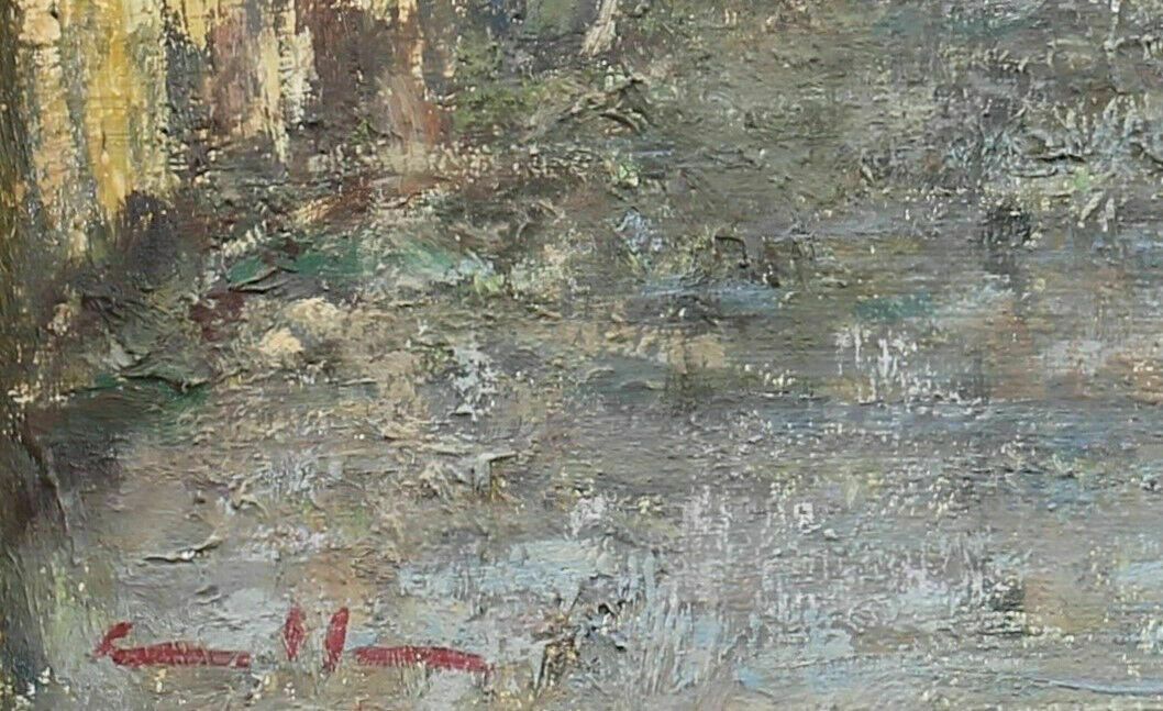 Oil On Canvas By Harold Edward Collin. Titled "Lake In The Woods" photo for sale