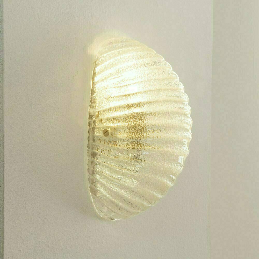 Murano Glass Wall Lamps With Brass Structure, Italy, 1990s, Set Of 2 photo 236.0