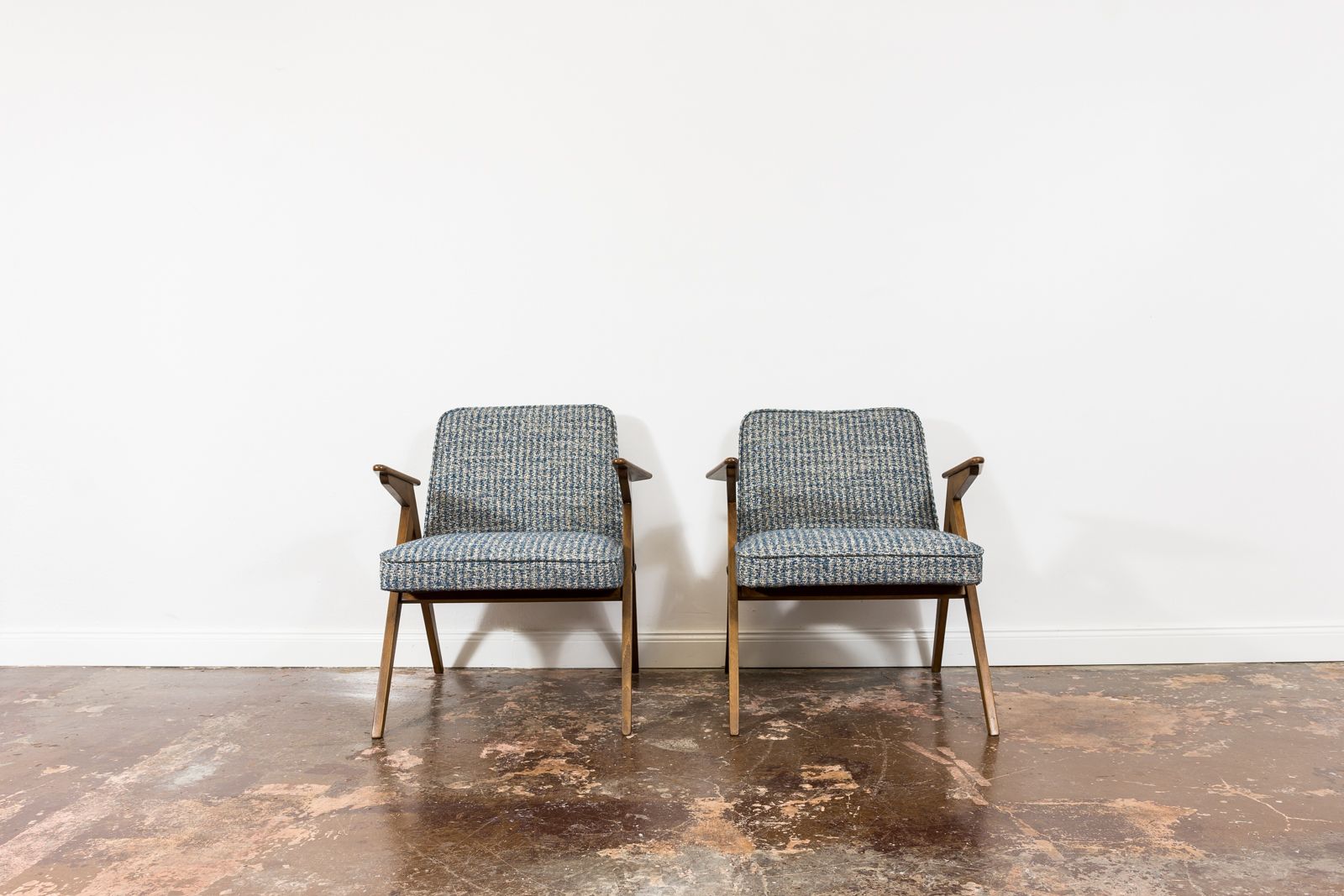 Customizable Pair Of Restored Mid Century "Bunny" Armchairs, 1970's photo vintage