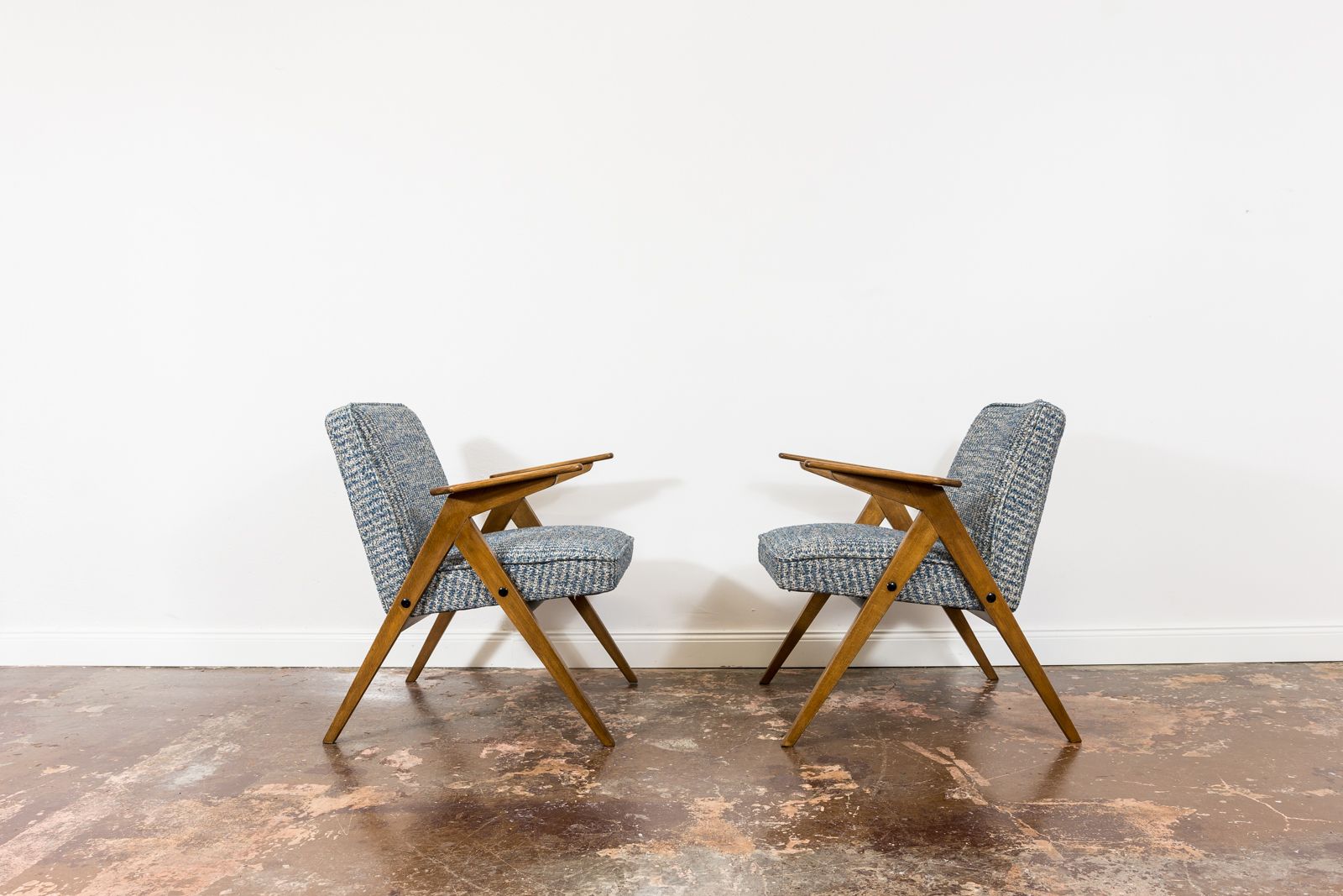 Customizable Pair Of Restored Mid Century "Bunny" Armchairs, 1970's photo 1400.0