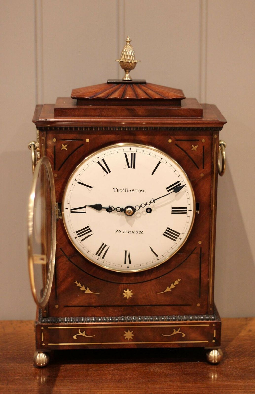 Mahogany Regency Chamfer Top Bracket Clock photo Home Decor
