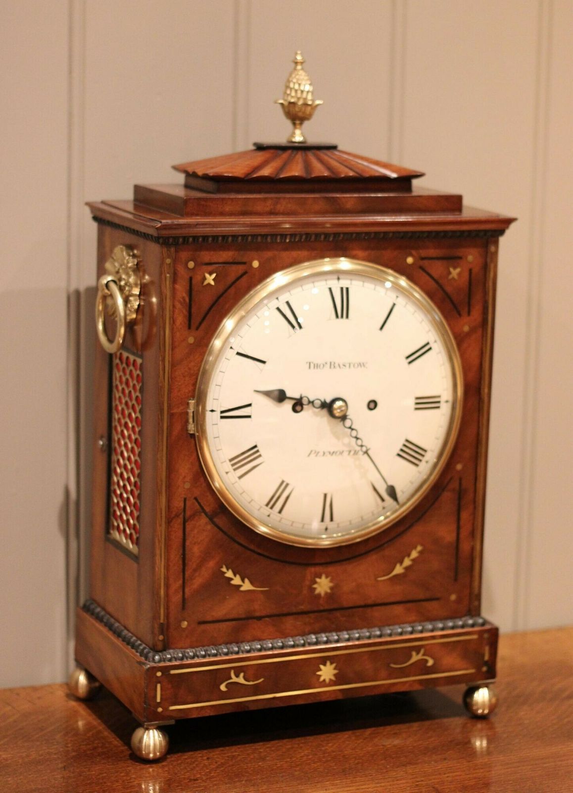 Mahogany Regency Chamfer Top Bracket Clock photo vinterior