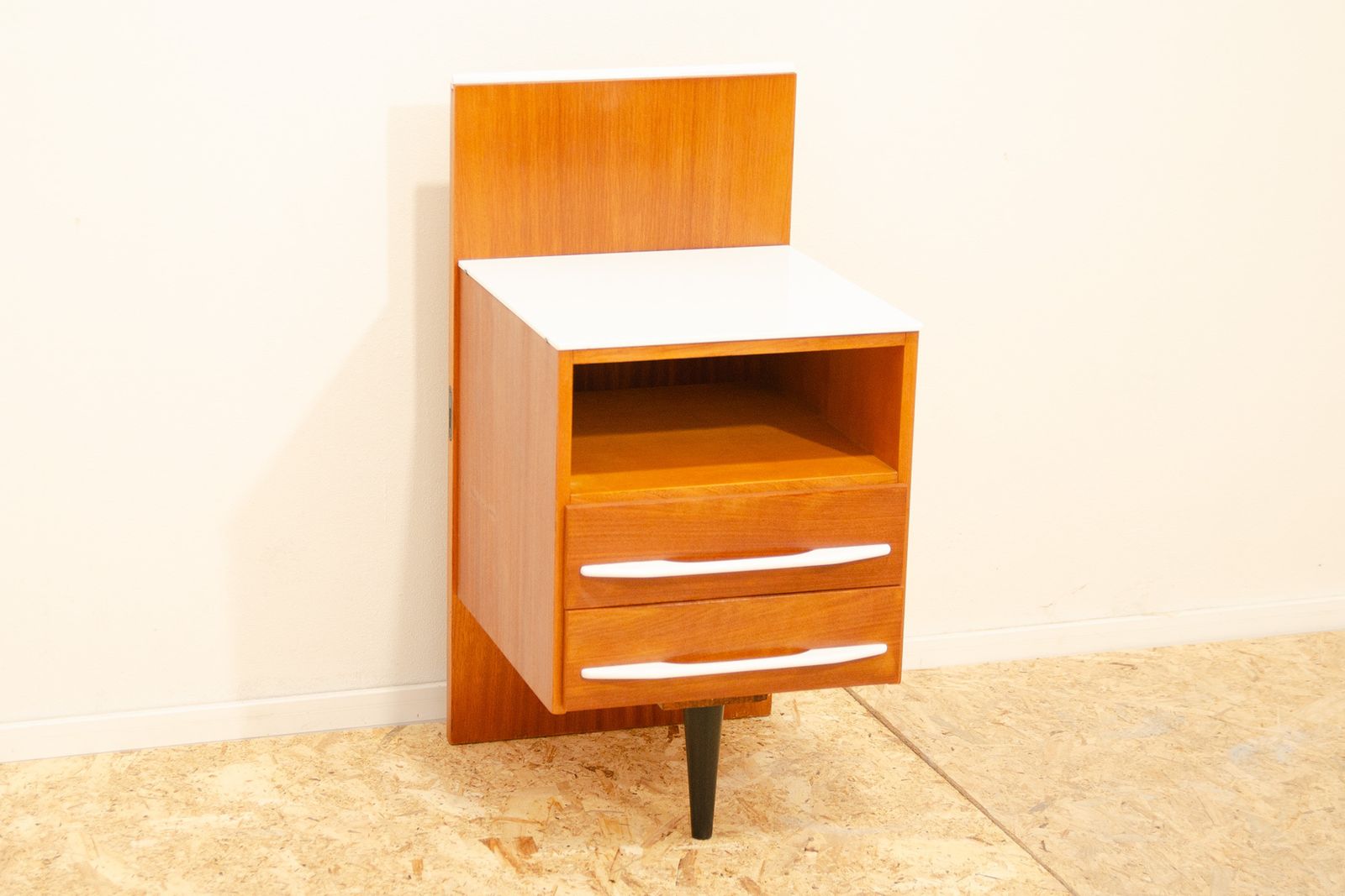 Fully Renovated Midcentury Nightstand By Mojmír Požár, 1960's, Czechoslovakia photo furniture