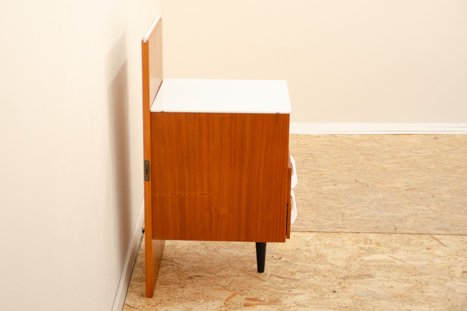 Fully Renovated Midcentury Nightstand By Mojmír Požár, 1960's, Czechoslovakia photo vinterior