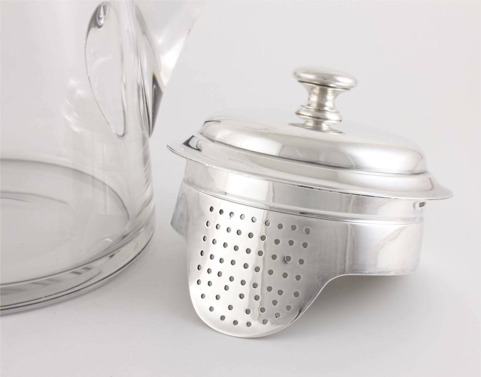 Large Christofle Silver Plate & Glass Water Jug. Vintage French Pitcher. photo Home Decor