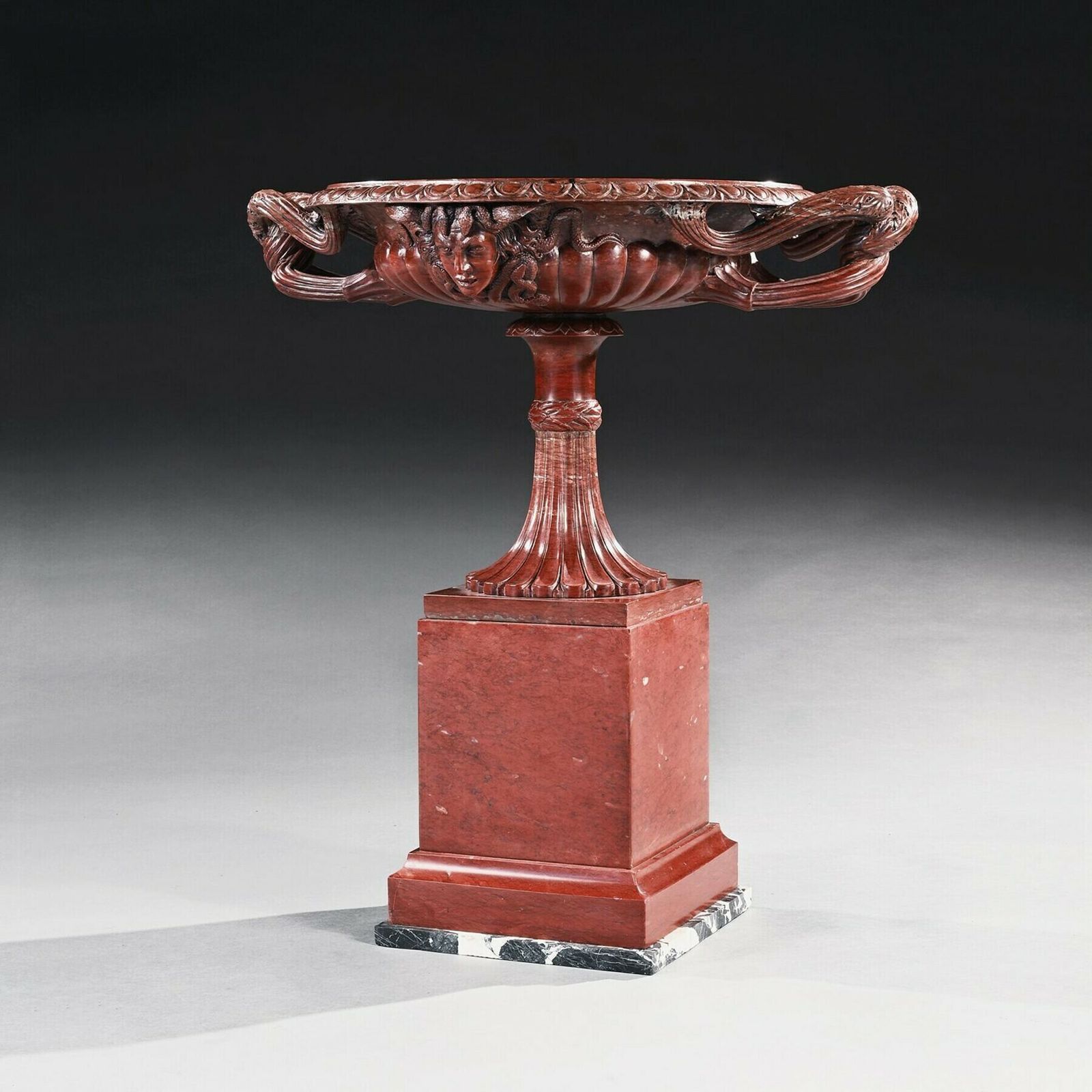 A Huge Italian Grand Tour Rosso Antico Marble Mug Attributed To Benedetto Boschetti Mid 19th Century