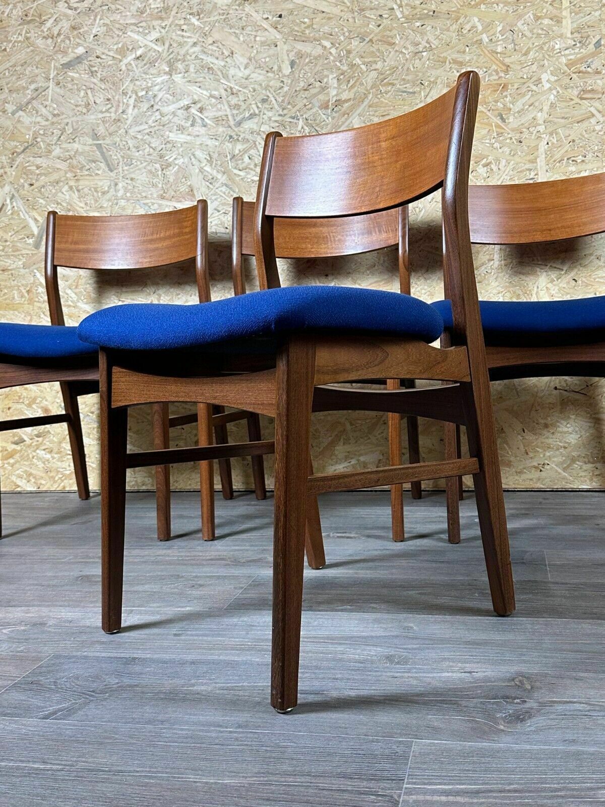 4x 60s 70s Teak Chairs Dining Chair Danish Modern Design Denmark photo vintage
