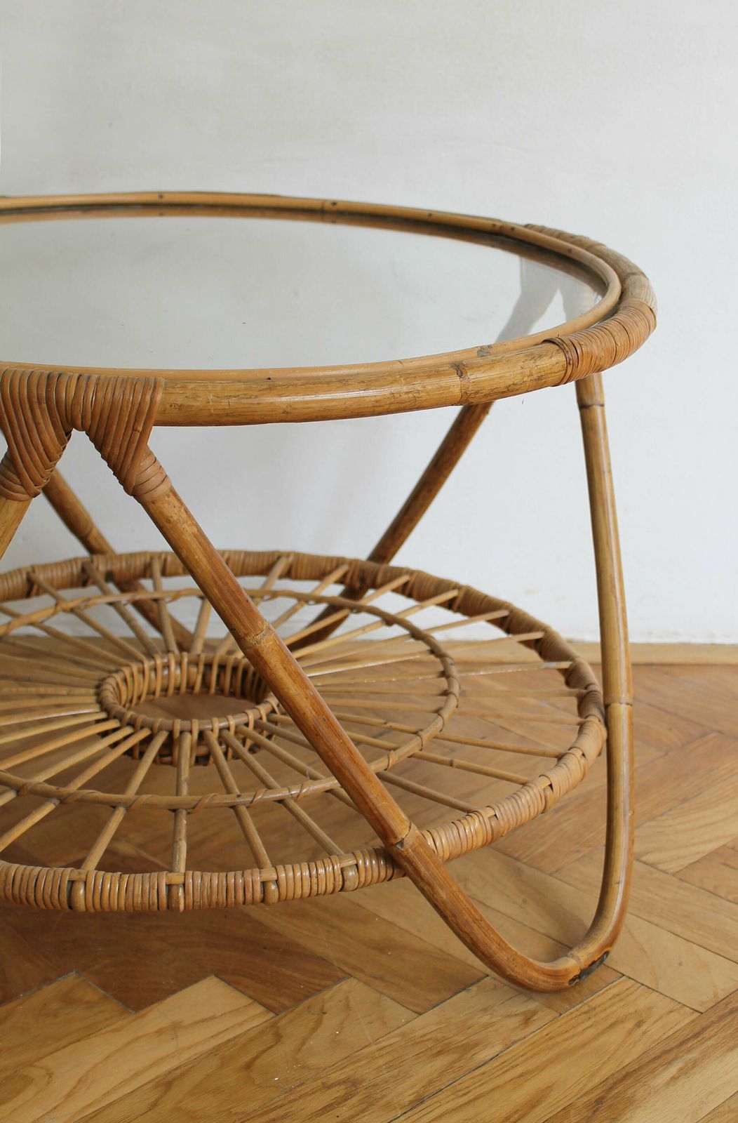 1960's Set Of Four Rattan Armchairs And Side Table By Jaroslav Prochazka For Uluv photo 680.0