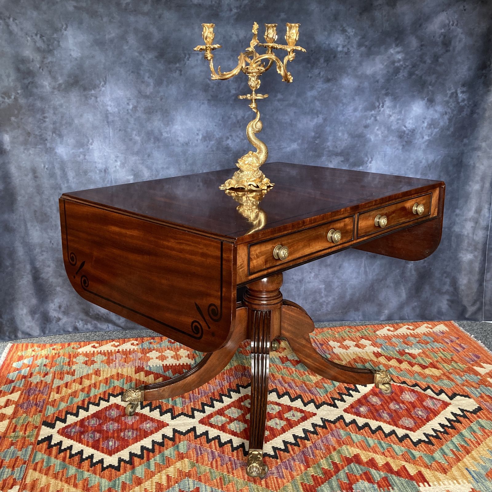 Fine Regency Mahogany Drop Leaf  Table Circa 1810