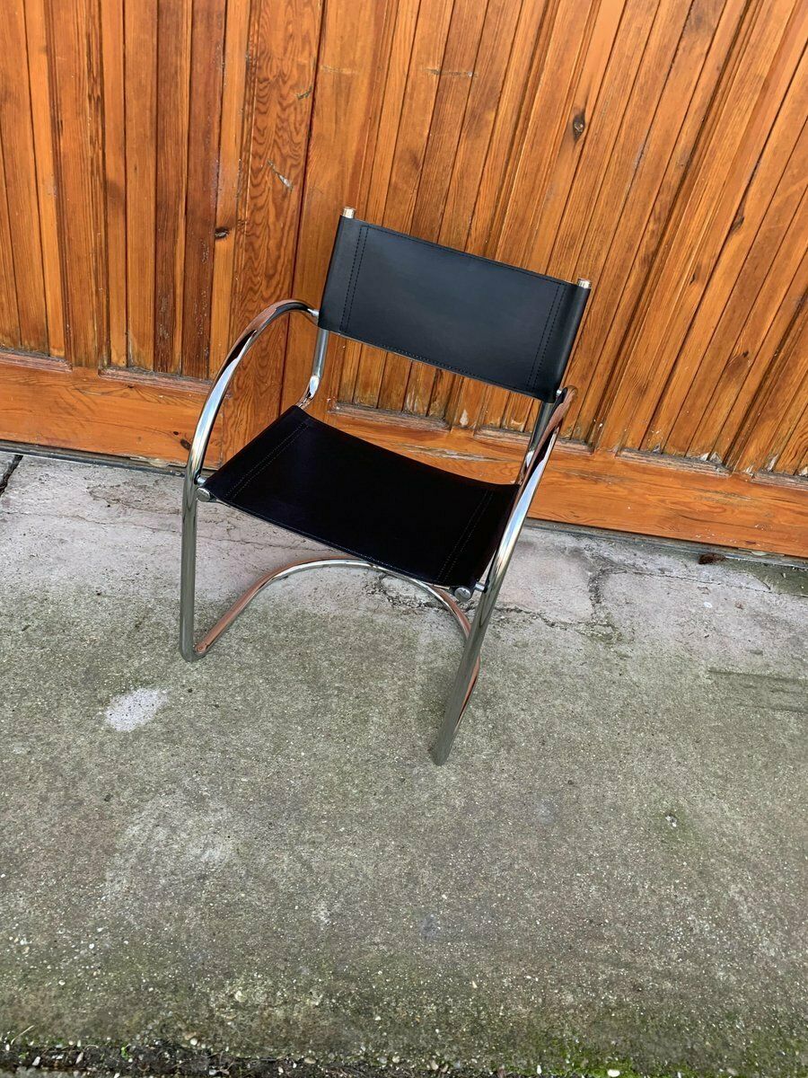 Vintage Italian Bauhaus Chrome Dining Chairs, 1970s, Set Of 2 photo Furniture
