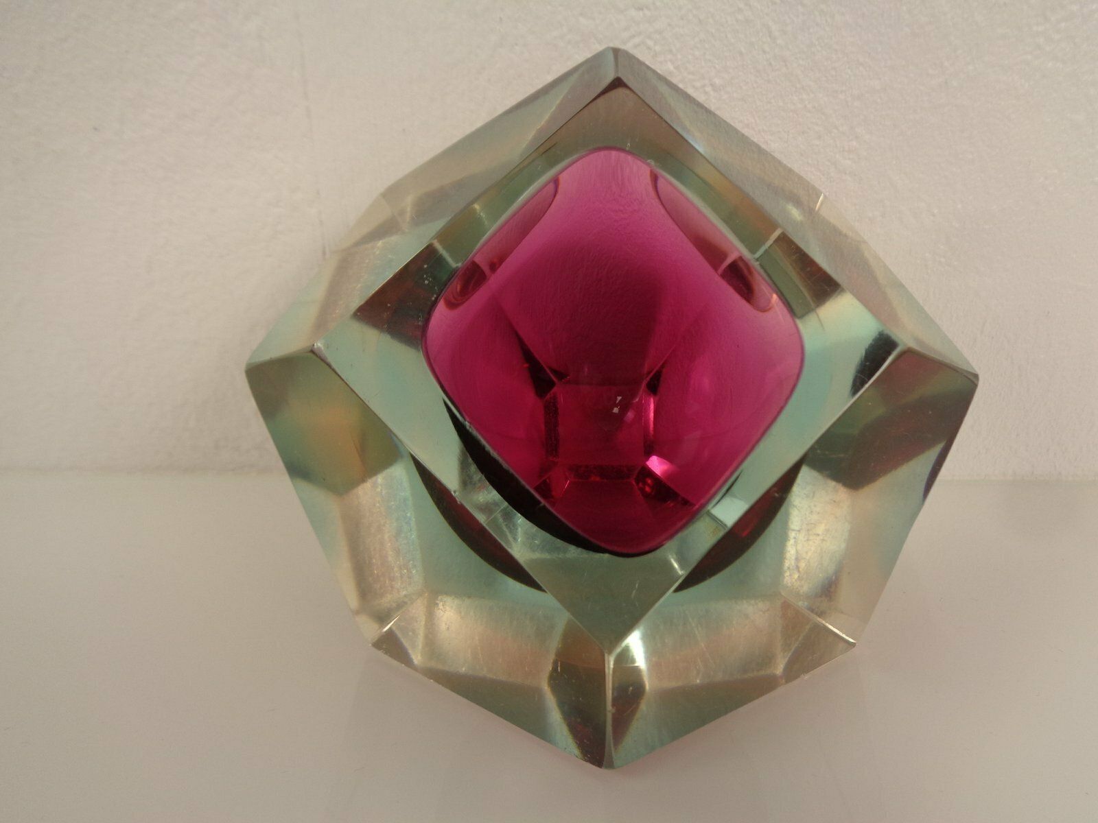 Italian Sommerso Murano Glass Ashtray By Flavio Poli, 1960s photo furniture