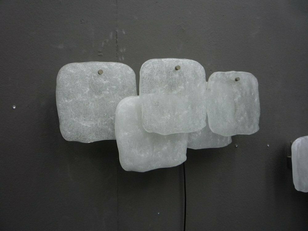 Large Space Age Glass Wall Lamps By Jt Kalmar For Kalmar Franken Kg, 1960s, Set Of 2 photo buy