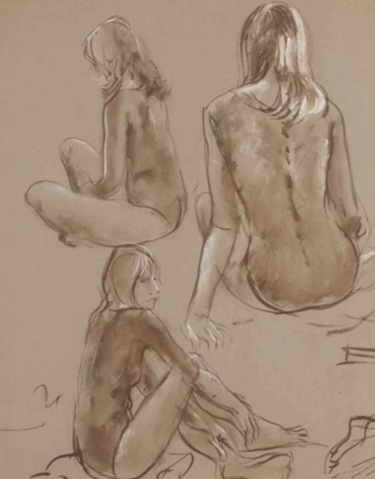 Seated Nudes By Derrick Latimer photo Art