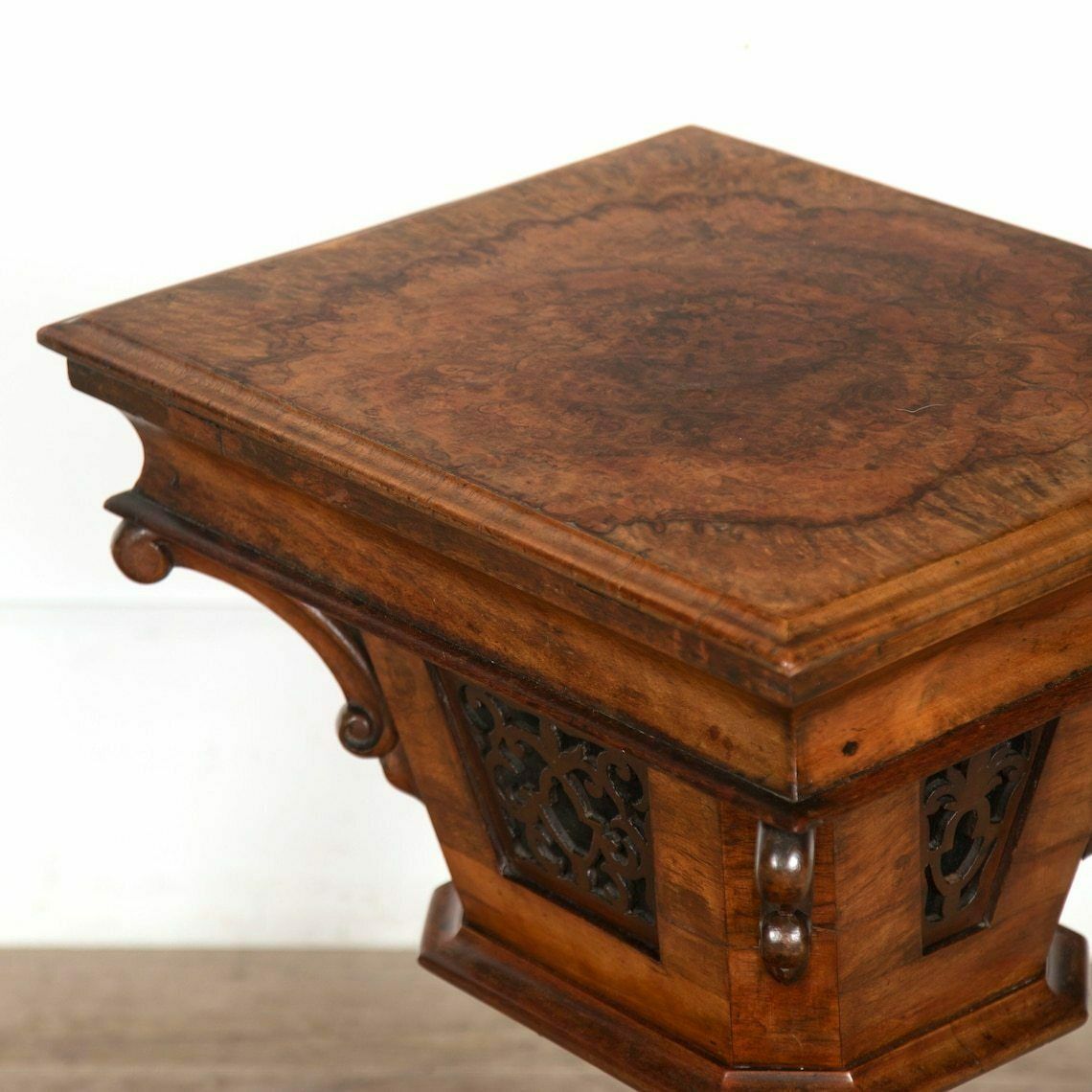 Exceptional Antique C19th English Walnut Sewing Table photo vintage