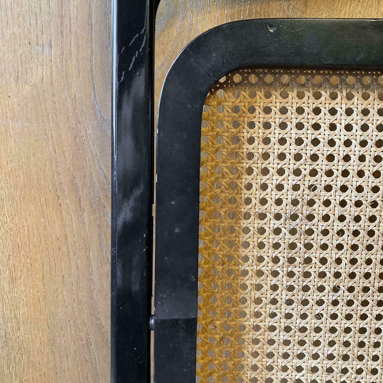 photo for sale Mid Century Modern Folding Chairs Viennese Straw By G. Cattelan, Italy 1970s