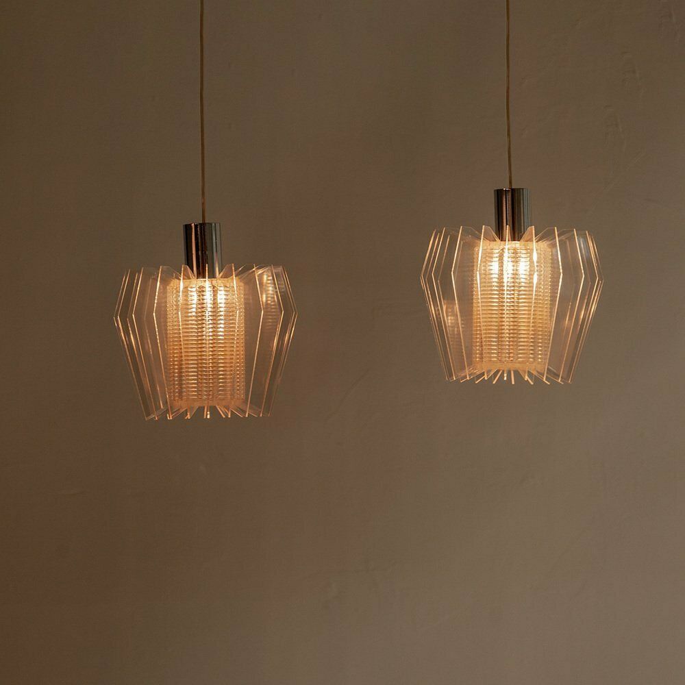 Vintage Space Age Acrylic Glass Pendant Lamps From Raak Amsterdam, 1960s, Set Of 2 photo furniture