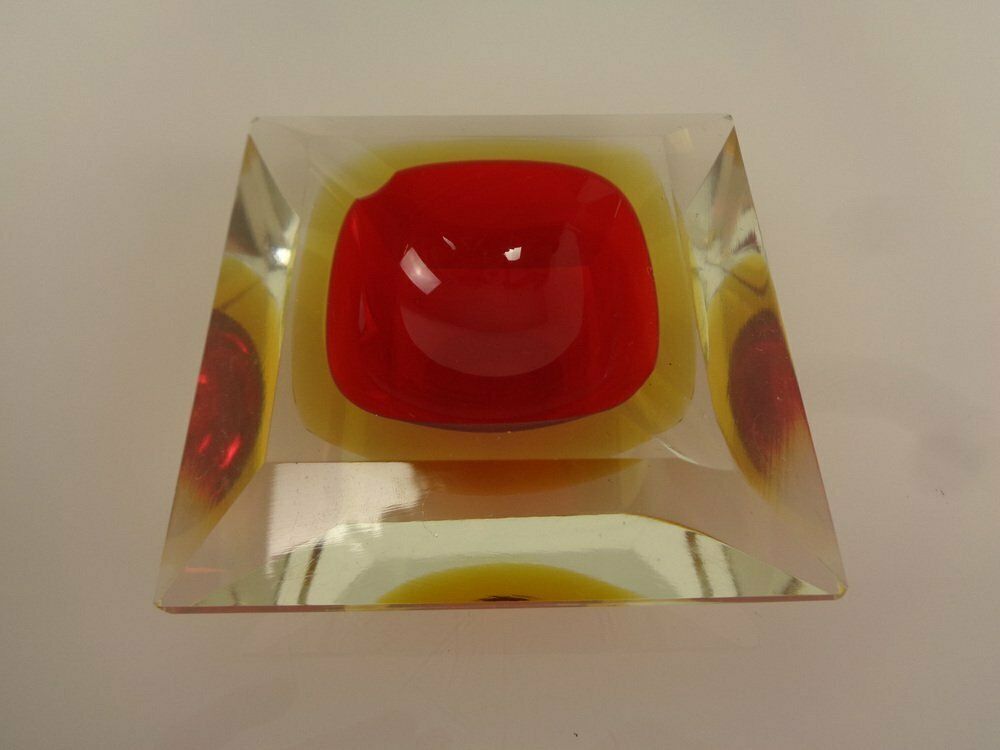 Sommerso Murano Glass Ashtray, Italy, 1960s photo 248.0