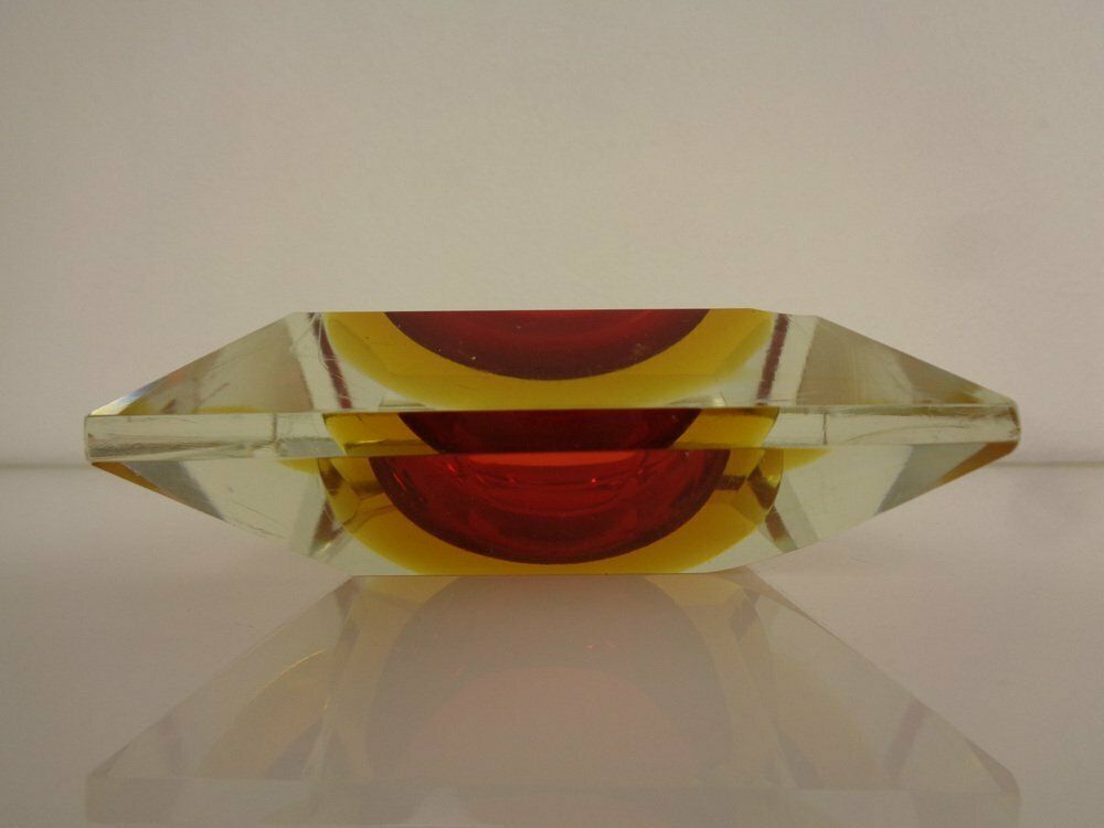 photo furniture Sommerso Murano Glass Ashtray, Italy, 1960s