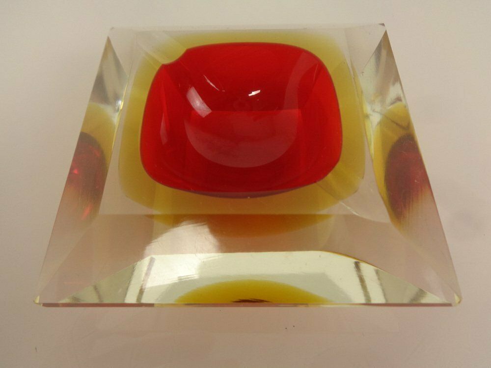 photo for sale Sommerso Murano Glass Ashtray, Italy, 1960s