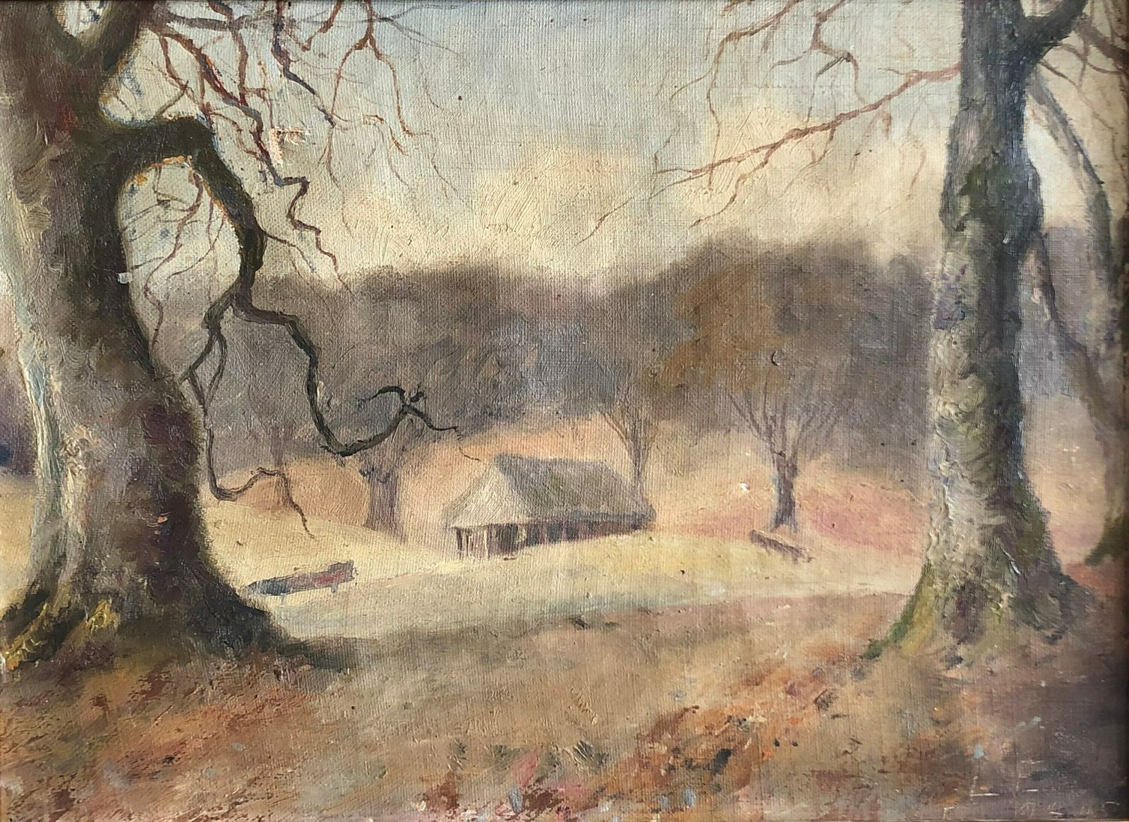 Ludvig Engmann (1868 1935) Oil On Canvas Landscape Painting From “Dyrehaven”   Exclusive Original Danish Art photo 398.0