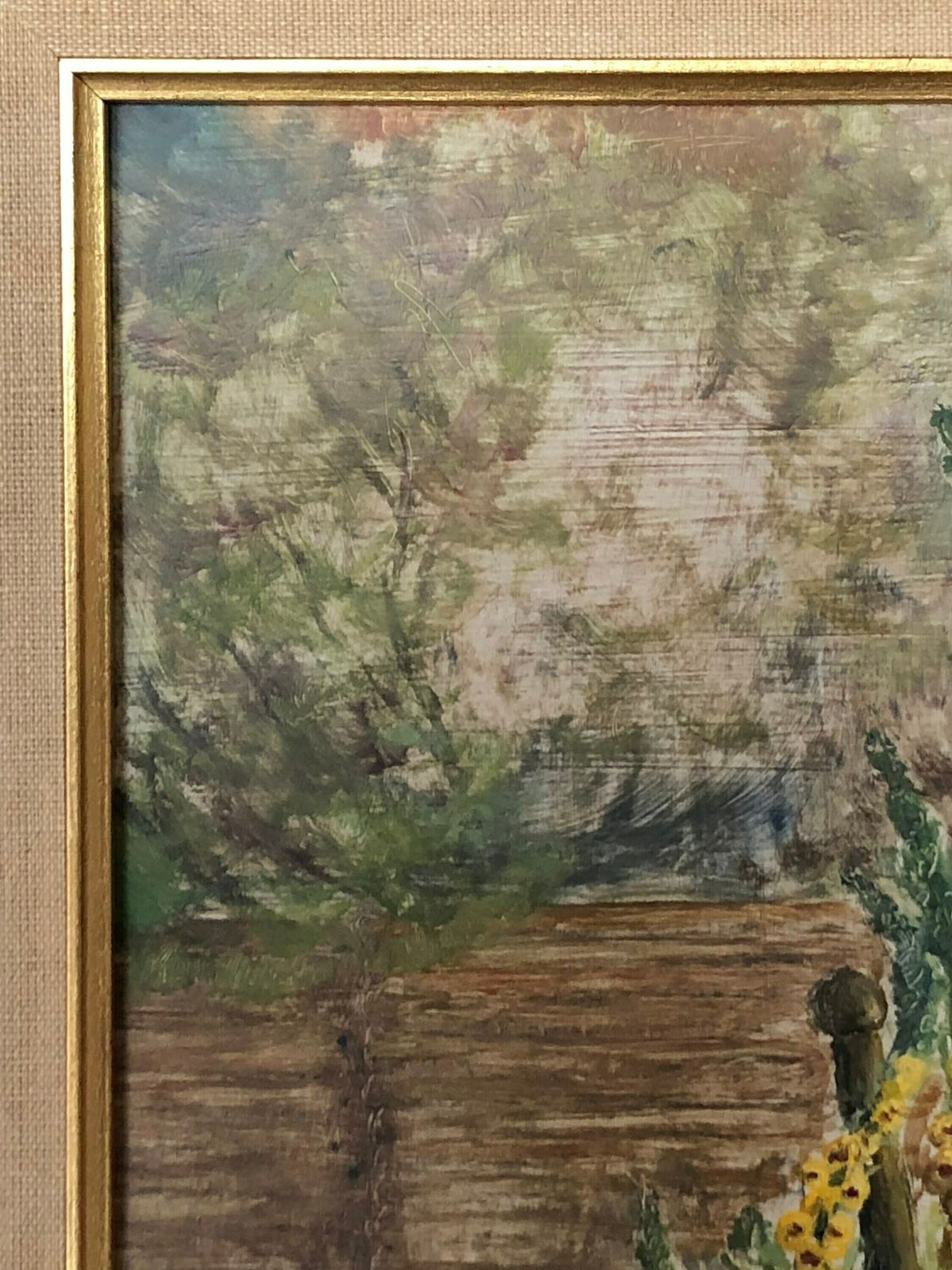 Danish Mid Century Oil Painting From 1961 Signed F.S.M. With Nature Motive Of Yellow Great Mullein photo buy
