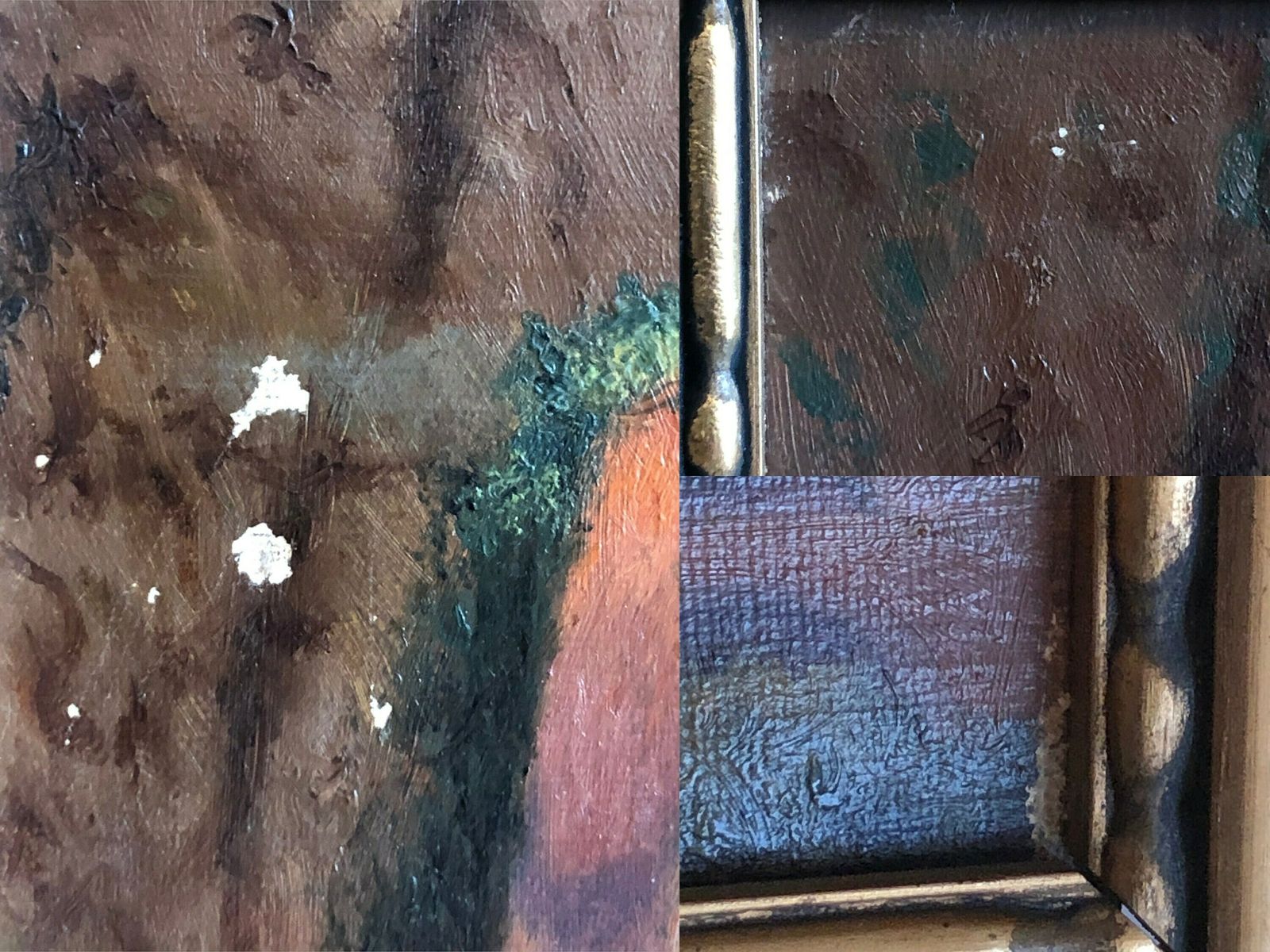 photo for sale Antique Original Oil On Canvas Landscape Painting With Motive Of A Bridge In The Sunny Mountains   Exclusive Original Danish Art