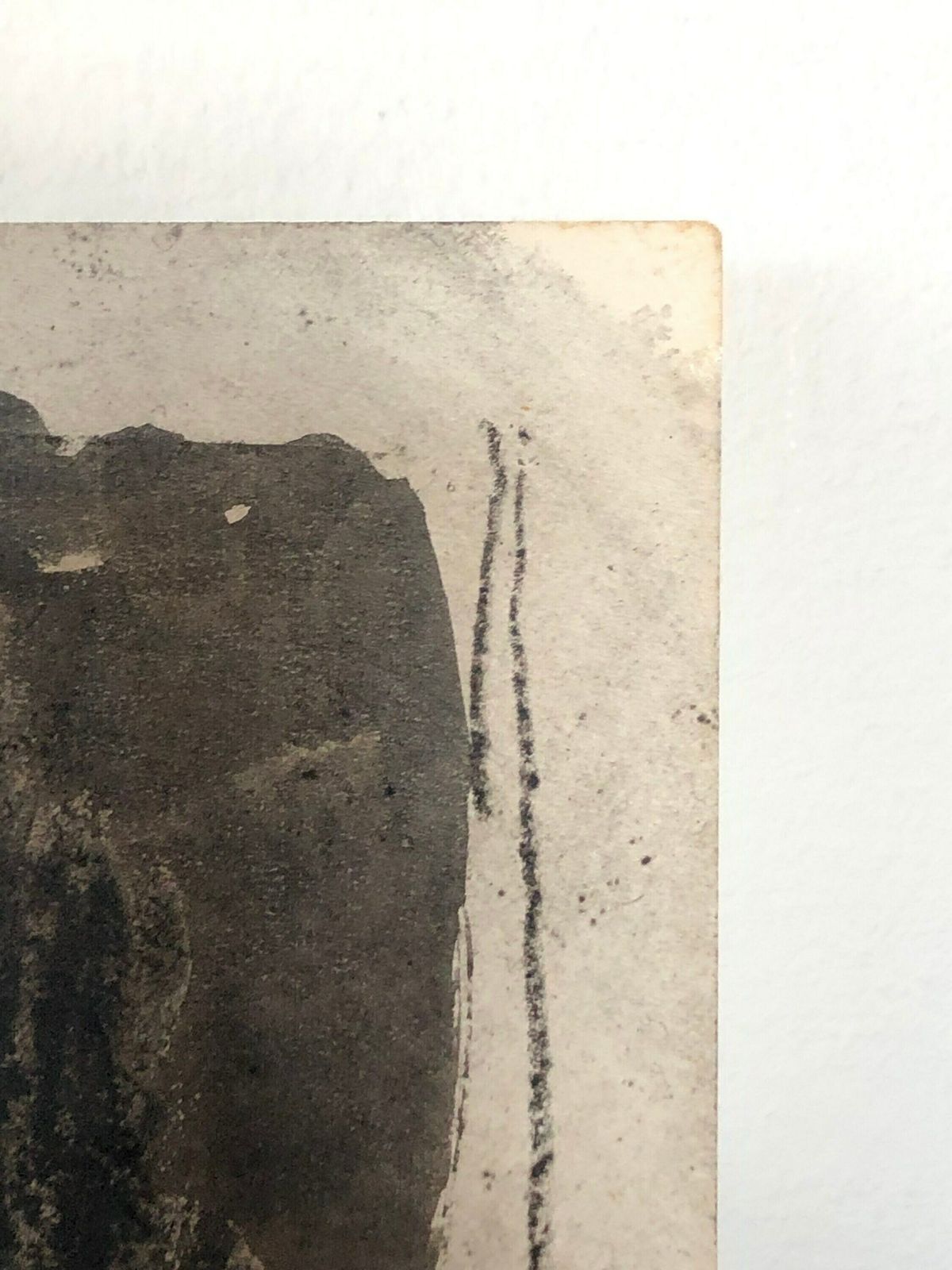 Danish Vintage Original John Hansen Drawing With Charcoal And Ink From 1986 With Abstract Figurative Torso Motive photo vinterior