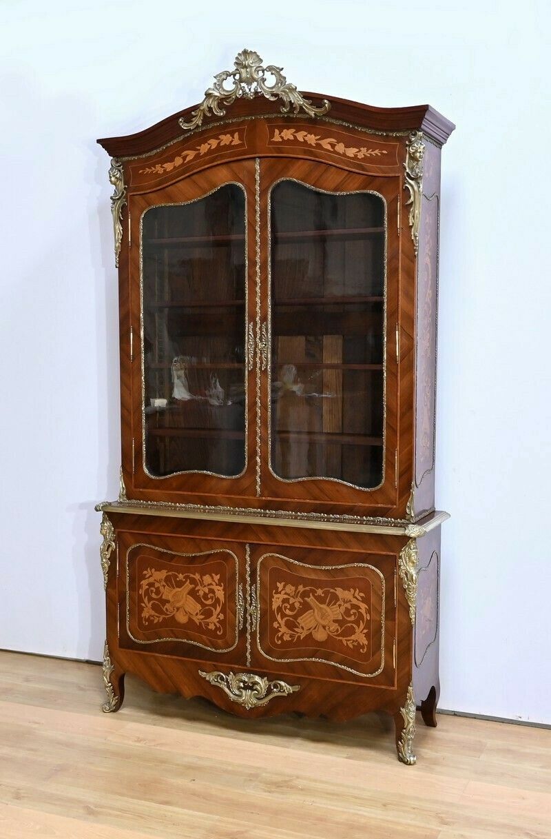 Two Body Bookcase, Louis XV Style – Late 19th Century photo for sale