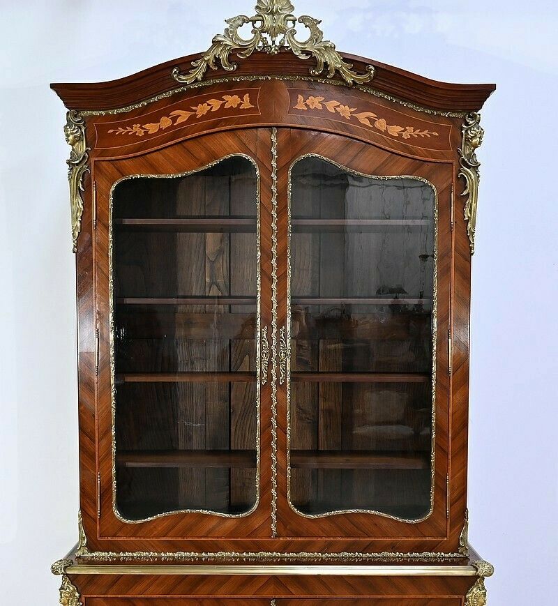 photo for sale Two Body Bookcase, Louis XV Style – Late 19th Century