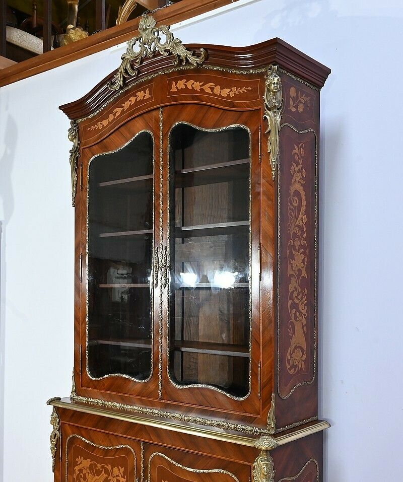 Furniture Two Body Bookcase, Louis XV Style – Late 19th Century photo