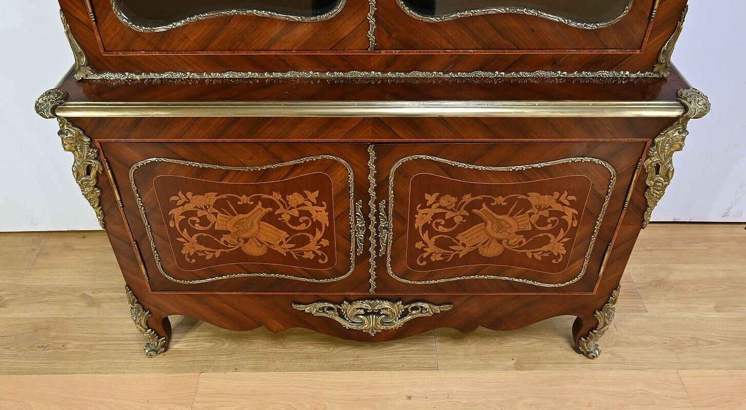 6900.0 Two Body Bookcase, Louis XV Style – Late 19th Century photo