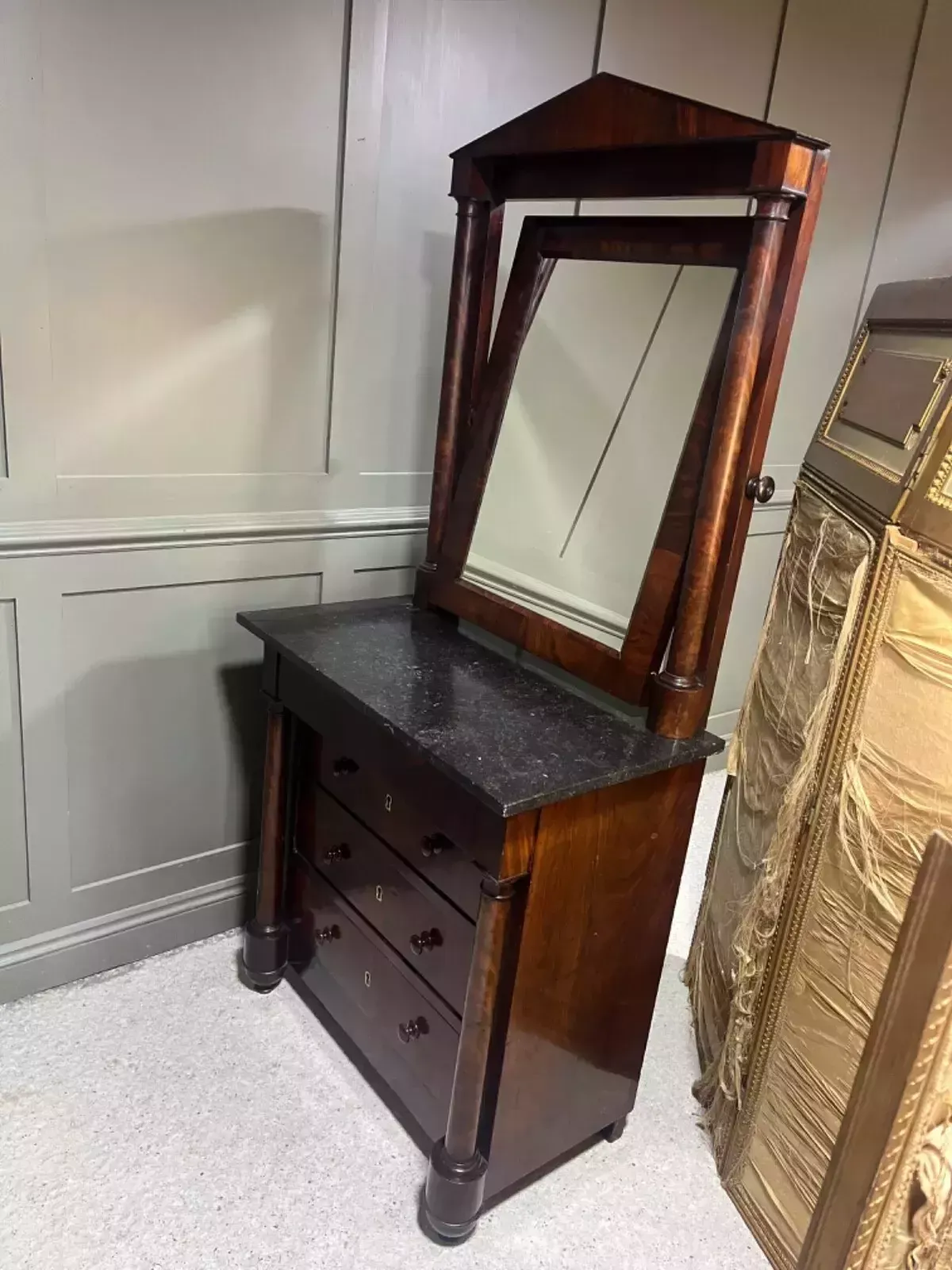 photo for sale Antique French Dressing Table/Dressing Chest Empire Period Early 1800’s