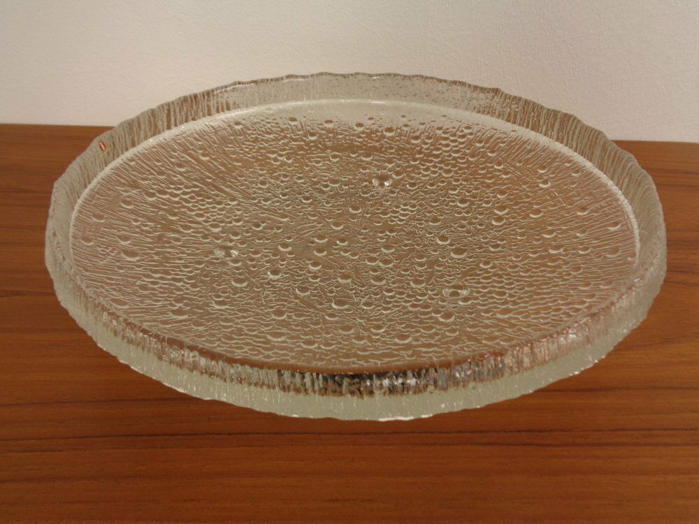 Large Glass Bowl By Tapio Wirkkala For Iittala, Finland, 1960s photo for sale