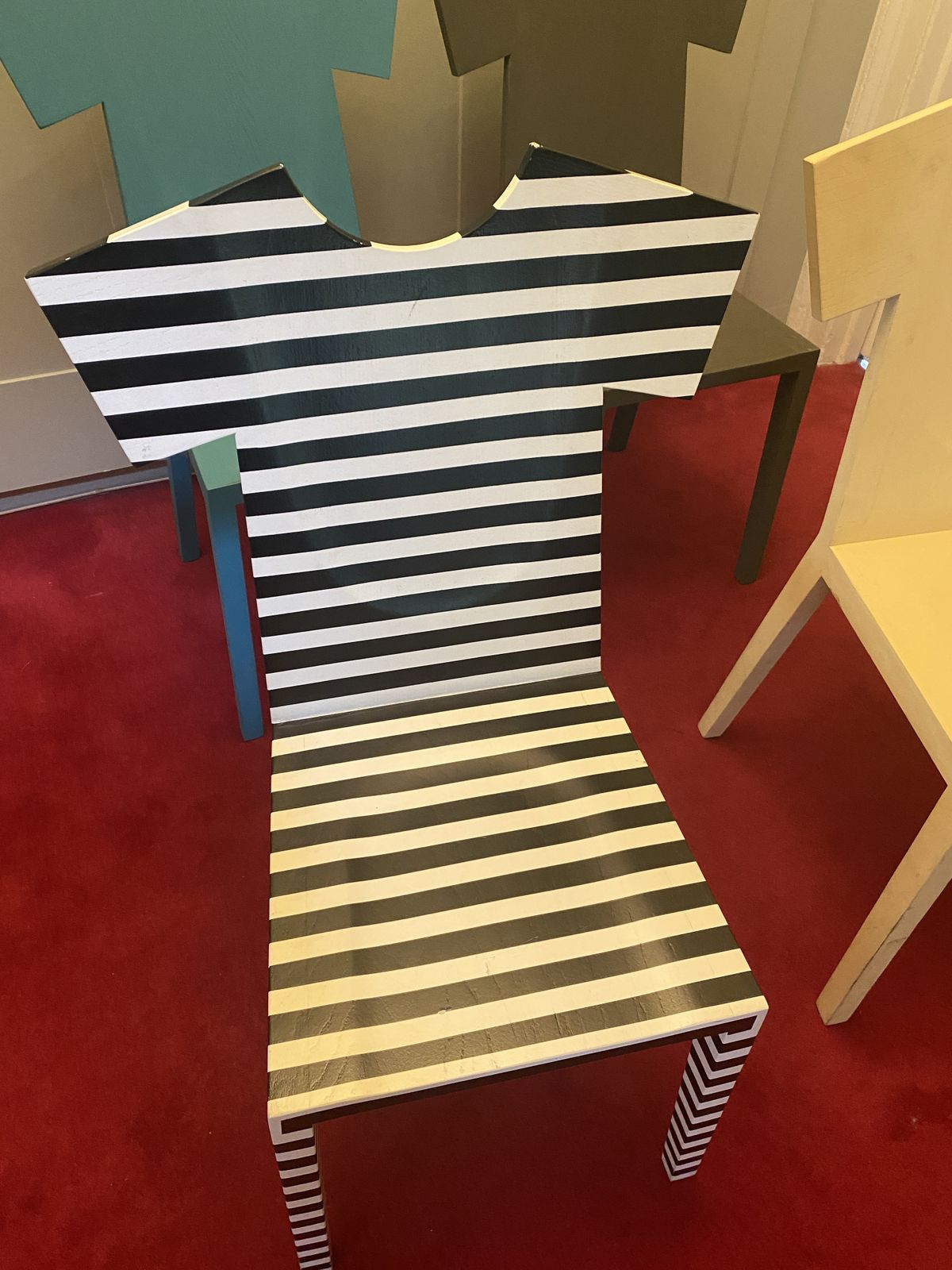 Mogg T Chairs 3 Coloured And 1 Striped   4 Sold Together photo for sale