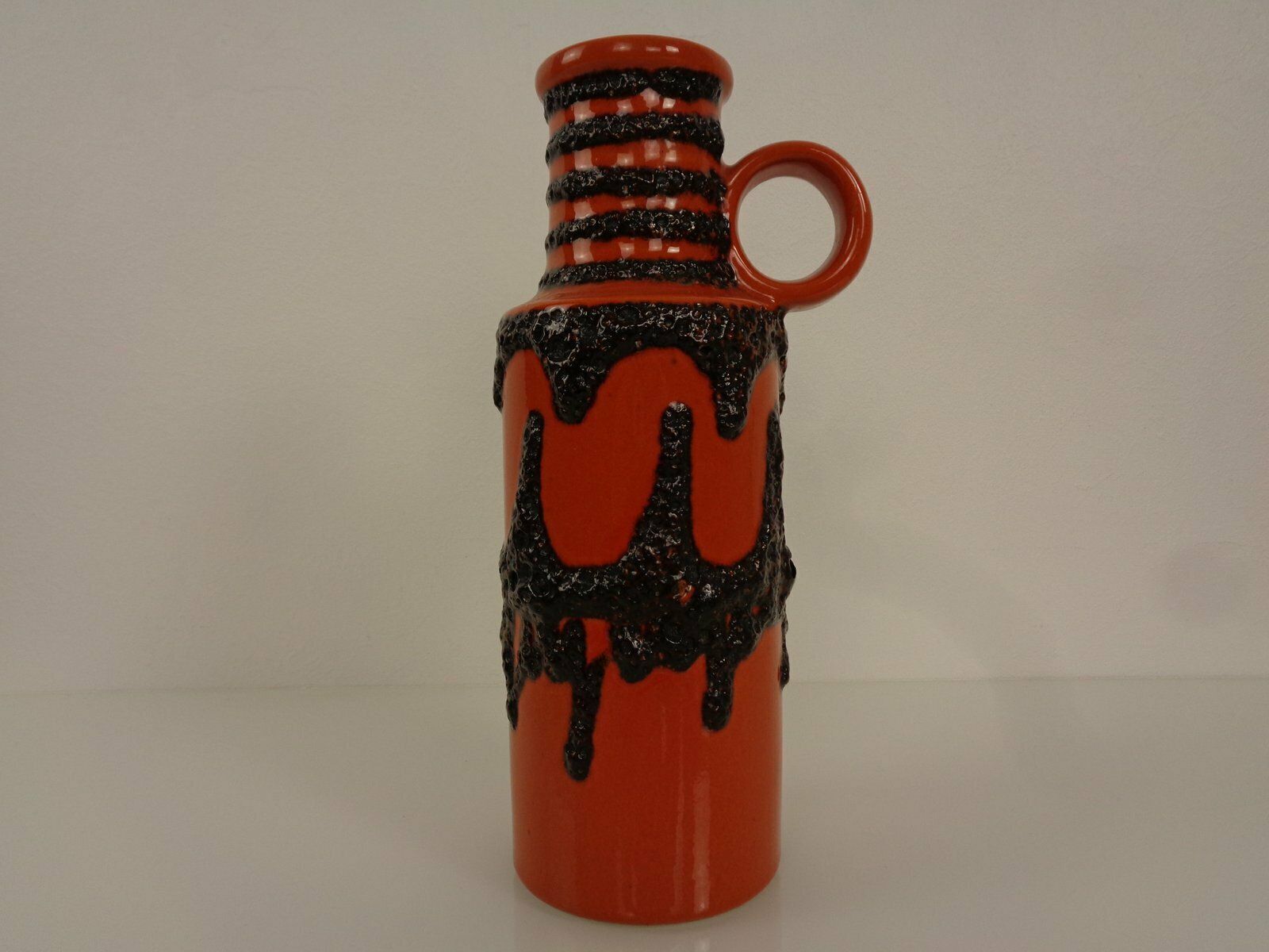 Large Glazed Lava Ceramic 401 28 Vase From Scheurich, 1970s