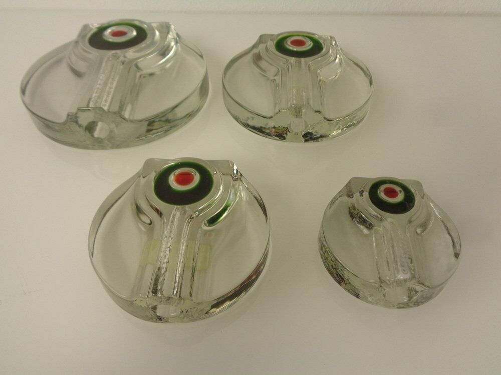 photo vintage Pop Art Glass Vases By H. Düsterhaus For Walther, Germany, 1960s, Set Of 4
