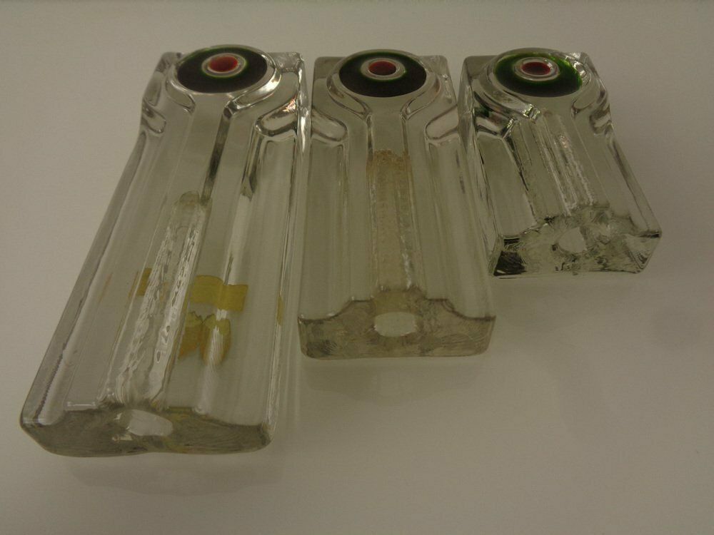 291.0 Pop Art Glass Vases By H. Düsterhaus For Walther, Germany, 1960s, Set Of 3 photo