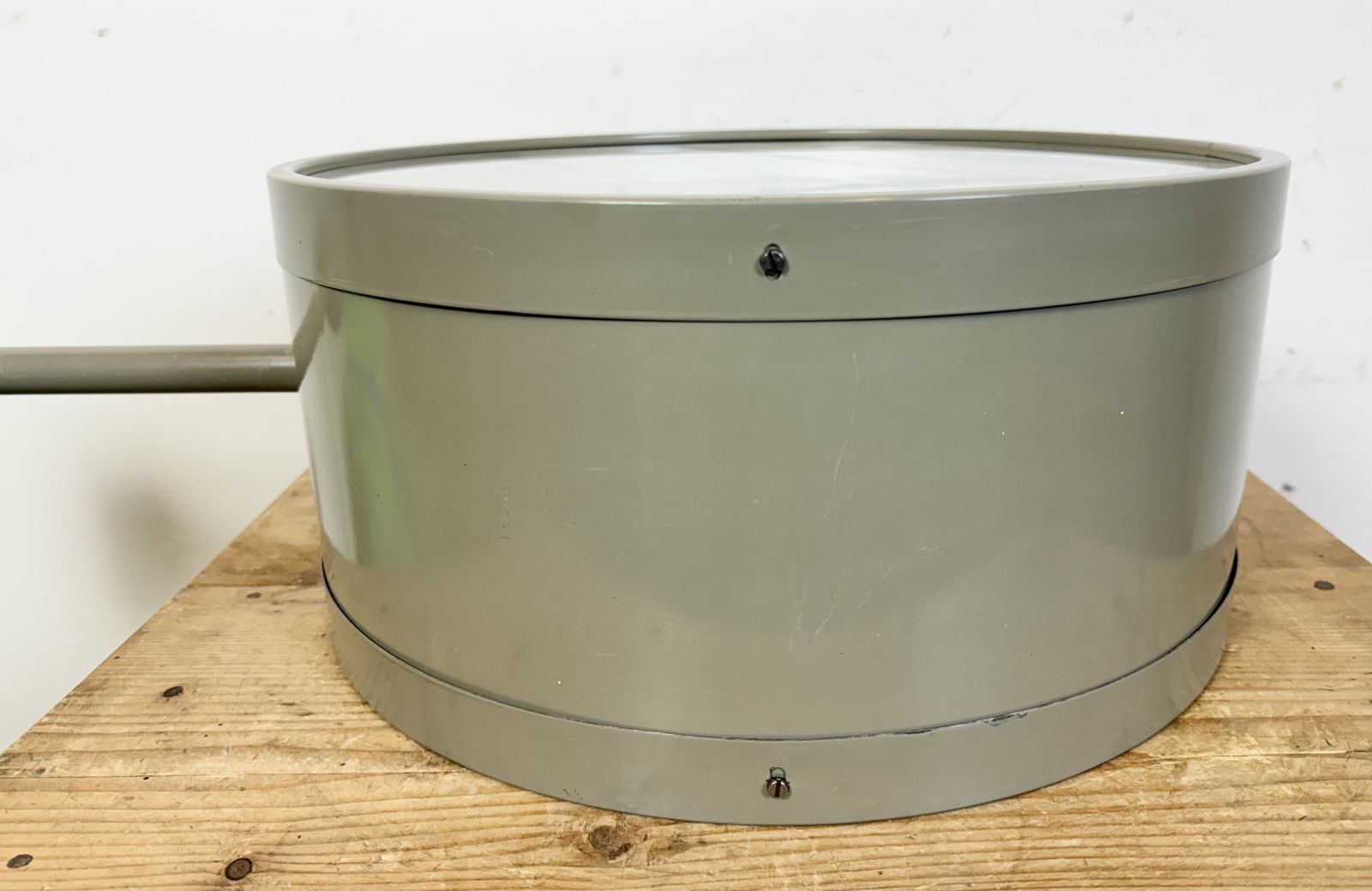Large Industrial Double Sided Railway Or Factory Clock From Pragotron, 1950s, 4x photo 749.0